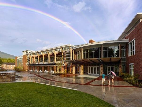 Rainbow over Young Harris College